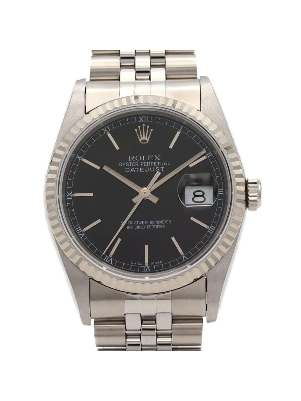 Rolex Datejust Stainless Steel White Gold Automatic